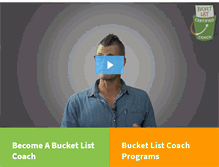 Tablet Screenshot of bucketlistcoach.com